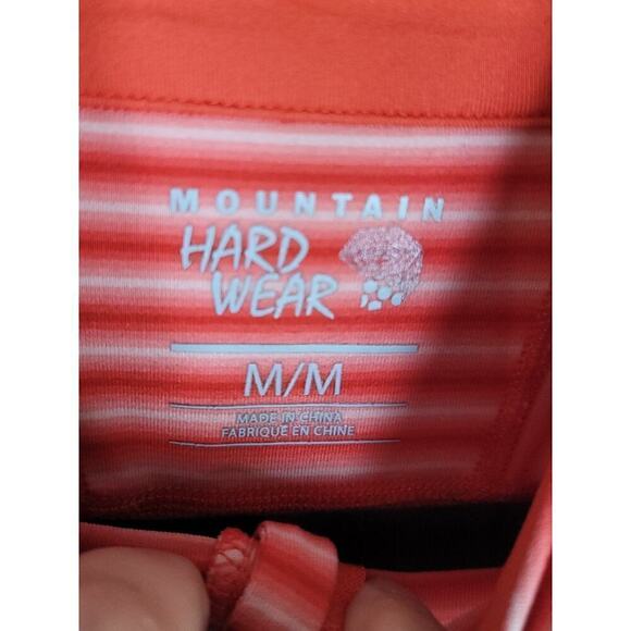 MOUNTAIN HARDWEAR RED STRIPE 1/4 ZIP PULLOVER, SZ MEDIUM - Picture 3 of 13